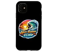 Life's Better When You Surf Surfing Planche de Surf Coque pour iPhone 11