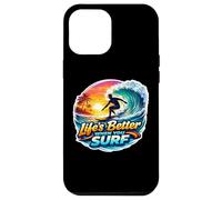 Life's Better When You Surf Surfing Planche de Surf Coque pour iPhone 12 Pro Max