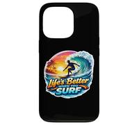 Life's Better When You Surf Surfing Planche de Surf Coque pour iPhone 13 Pro