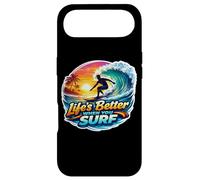 Life's Better When You Surf Surfing Planche de Surf Coque pour iPhone Air