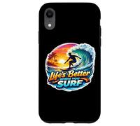 Life's Better When You Surf Surfing Planche de Surf Coque pour iPhone XR