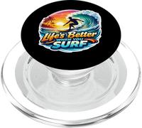 Life's Better When You Surf Surfing Planche de Surf PopSockets PopGrip pour MagSafe