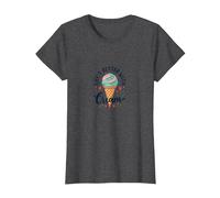 Life's Better with Cream Ice Cone Sweet Treat T-Shirt, Femme, Chiné Foncé, S