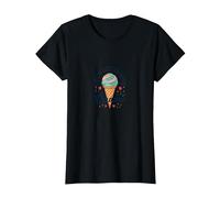 Life's Better with Cream Ice Cone Sweet Treat T-Shirt, Femme, Noir, L