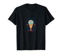 Life's Better with Cream Ice Cone Sweet Treat T-Shirt, Homme, Noir, M