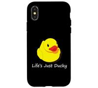 Life's Just Ducky Canard en Caoutchouc Coque pour iPhone X/XS