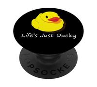 Life's Just Ducky Canard en Caoutchouc PopSockets PopGrip Adhésif