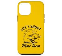 Life's Short Eat More Tacos Funny Capybara Lover Coque pour iPhone 12 Mini
