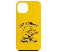 Life's Short Eat More Tacos Funny Capybara Lover Coque pour iPhone 13