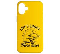 Life's Short Eat More Tacos Funny Capybara Lover Coque pour iPhone 16 Plus