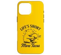Life's Short Eat More Tacos Funny Capybara Lover Coque pour iPhone 16 Pro Max