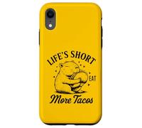 Life's Short Eat More Tacos Funny Capybara Lover Coque pour iPhone XR
