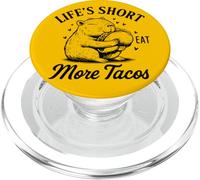 Life's Short Eat More Tacos Funny Capybara Lover PopSockets PopGrip pour MagSafe