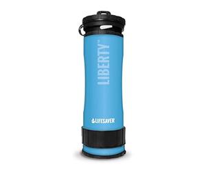 LifeSaver® Liberty Bouteille filtrante (400 ml) | Gourde filtre 99,9999 % des bactéries | Traitement de l'eau potable pour le camping jusqu'à 2 000 l | Désinfectant d'eau portable pour la randonnée