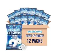 LifeSavers Sugar Free Pep-O-Mint Hard Candy, 2.75-Ounce Bags (Pack of 12) by Life Savers