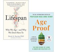 Lifespan [Hardcover] By Dr David A. Sinclair & Age Proof By Kenny Professor 2 Books Collection Set