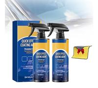 Lifesparking Car Polish, Fullofcarts Multifunctional Coating Renewal Agent Spray, Quick Effect Coating Agent Persistent Type Fast Protection, Jetdryshop Car Spray Waterless Wash Easy to Use (2pcs)
