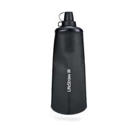 LifeStraw Bouteille pliable filtrante 1 L - Kit de survie noir, élimine bactéries, parasites et microplastiques