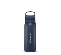 LifeStraw Go Series - Gourde filtrante en inox 700ml pour les voyages et l’utilisation quotidienne. Élimine les bactéries, les parasites et microplastiques, améliore le goût, Aegean Sea (bleu)