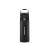 LifeStraw Go Nordic Noir GOST-650ML-NOIR Stainless Steel, gourde avec filtre de niveau 2, 650 ml