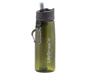 LifeStraw Go d’Eau Bouteille avec Paille de Filtre intégrée Filter Bottle Unisex-Adult, Vert