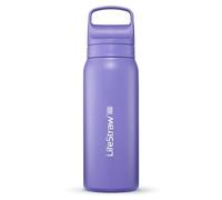 LifeStraw Go Series - Bouteille filtrante isotherme en acier inoxydable pour voyage et usage quotidien, 710 ml, violet chardon