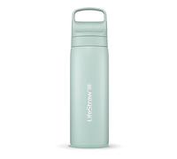 LifeStraw Go Series - Gourde filtrante en inox 500ml pour les voyages et l’utilisation quotidienne. Élimine les bactéries, les parasites et microplastiques, améliore le goût, Seafoam (vert)