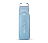 LifeStraw Go Series - Gourde filtrante en inox 700ml pour les voyages et l’utilisation quotidienne. Élimine les bactéries, les parasites et microplastiques, améliore le goût, Icelandic Blue (bleu)