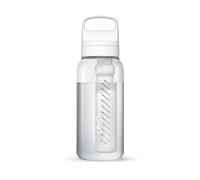 LifeStraw Go Series - Gourde filtrante sans BPA 1l pour les voyages et l’usage quotidien. Élimine les bactéries, les parasites et les microplastiques. Améliore le Goût, Polar White (blanc)