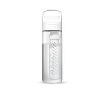 LifeStraw Go Series - Gourde filtrante sans BPA 650ml pour les voyages et l’usage quotidien. Élimine les bactéries, les parasites et les microplastiques. Améliore le Goût, Polar White (blanc)