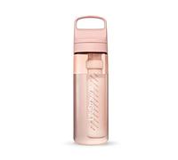 LifeStraw Go Series - Gourde filtrante sans BPA 650ml pour les voyages et l’usage quotidien. Élimine les bactéries, les parasites et les microplastiques. Améliore le Goût, Cherry Blossom (rosa)