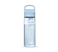 LifeStraw Go Series - Gourde filtrante sans BPA 650ml pour les voyages et l’usage quotidien. Élimine les bactéries, les parasites et les microplastiques. Améliore le Goût, Icelandic Blue (bleu)