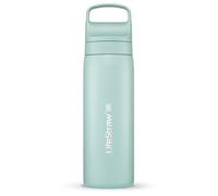 LifeStraw Go Series - Gourde filtrante en inox 500ml pour les voyages et l’utilisation quotidienne. Élimine les bactéries, les parasites et microplastiques, améliore le goût, Seafoam (vert)