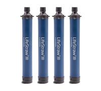 LifeStraw Lot de 4 filtres à eau personnels pour randonnée, camping, voyage, préparation aux situations d'urgence et secours en cas de catastrophe, bleu marine