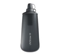 LifeStraw Peak Series - Gourde Compressible avec Système de Filtration d'Eau 650 ml - pour du Trail Running, de la Randonnée, des Voyages, du Vélo, de la Pêche ; sans Bpa; Dark Mountain Gray (Gris)