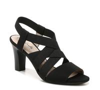 LifeStride Femme Charlotte Sandale à Talon, Noir, 37 EU