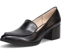 LifeStride Womens Devyn Block Heel Loafer, Black, 8.5 Wide US