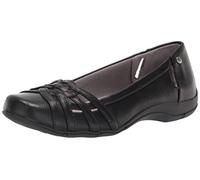 LifeStride Women's Diverse Flat, Black, 9.5 M US