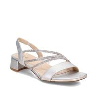 LifeStride Women's Joy Strappy Sandal Heeled, Silver, 6