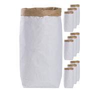 Lifestyle Lover Lot de 10 sacs en papier kraft ronds - Marron et blanc