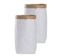 Lifestyle Lover Lot de 2 sacs en papier kraft ronds, à monter soi-même, marron et blanc « vierge »
