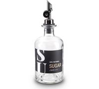 Lifestyle Lover Sucrier en verre de 350 ml, doseur en acier inoxydable, idéal pour sucre blanc/marron, cacao (su-sugar)