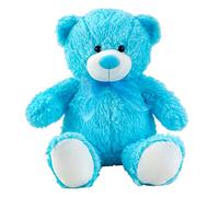 Lifestyle & More Ours en Peluche Bleu avec Noeud 50 cm de Taille Doux et velouté - pour Aimer