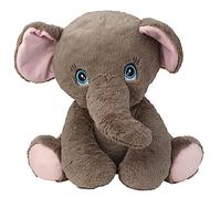 Lifestyle & More Peluche Ours en Peluche éléphant Gris avec des Yeux Doux Assis Hauteur 41 cm Doux et Moelleux