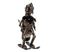 Lifestyle & More Porte-Bouteille de vin Moderne Skieur en métal Hauteur 34,5 cm Largeur 27 cm