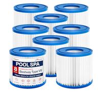 LifeSupplyUSA Lot de 8 filtres de piscine de rechange Bestway Type VII/D pour pompe de piscine Summer Waves RX600 pour piscines hors sol