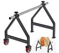 Lifeswell Support de bobine métallique dérouleur de câble avec barre de support et roues