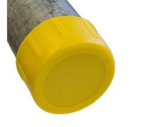 Lifeswonderful Lot de 100 embouts de protection en plastique pour échafaudage Jaune 48,3 mm