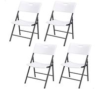 LIFETIME 92114 - Pack de 4 chaises Pliantes en Plastique Ultra résistantes, chaises pour événements, Restauration, Bureau, extérieur et intérieur, chaises Pliantes légères et polyvalentes