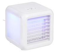 Lifetime Air Mini Air Cooler - Climatiseur Mobile sans Évacuation Ventilateur Humidificateur D Air - Rafraichisseur D Air Silencieux 3 Vitesses Maison avec 2 Éléments - 16 x 16 x 16,5 cm